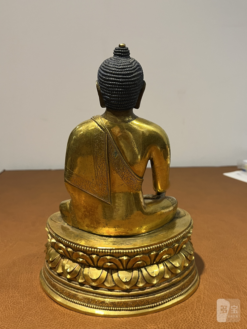清 铜鎏金药师佛蒙古查娜巴扎尔风格 - 图5